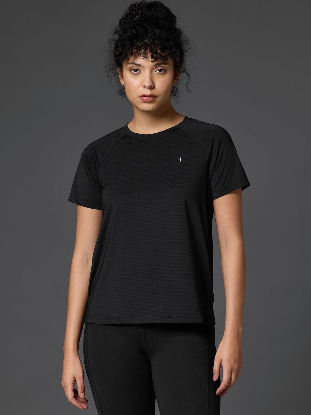 INCITE Women Striped Gym T-shirt