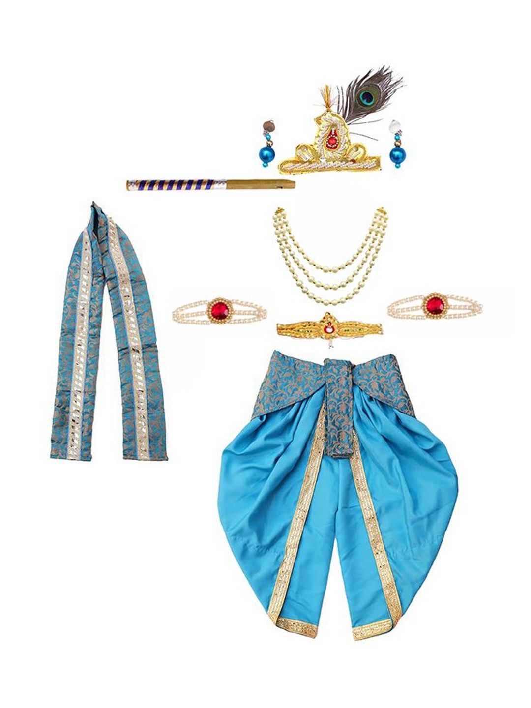 Kids Krishna Costume Dress With Accessories 2