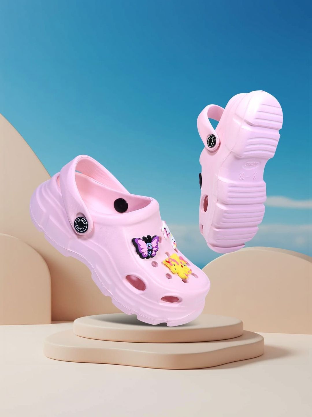 MUKUNDU Unisex Kids Embellished Clogs