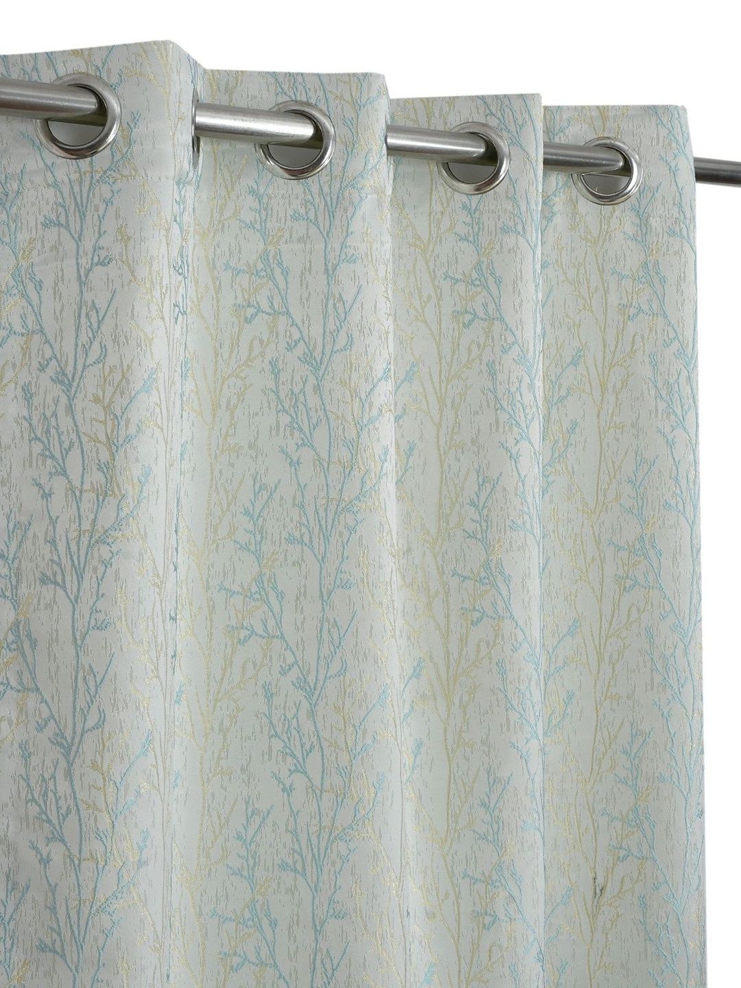 GEET CREATIONS Blue Set of 2 Room Darkening Door Curtain