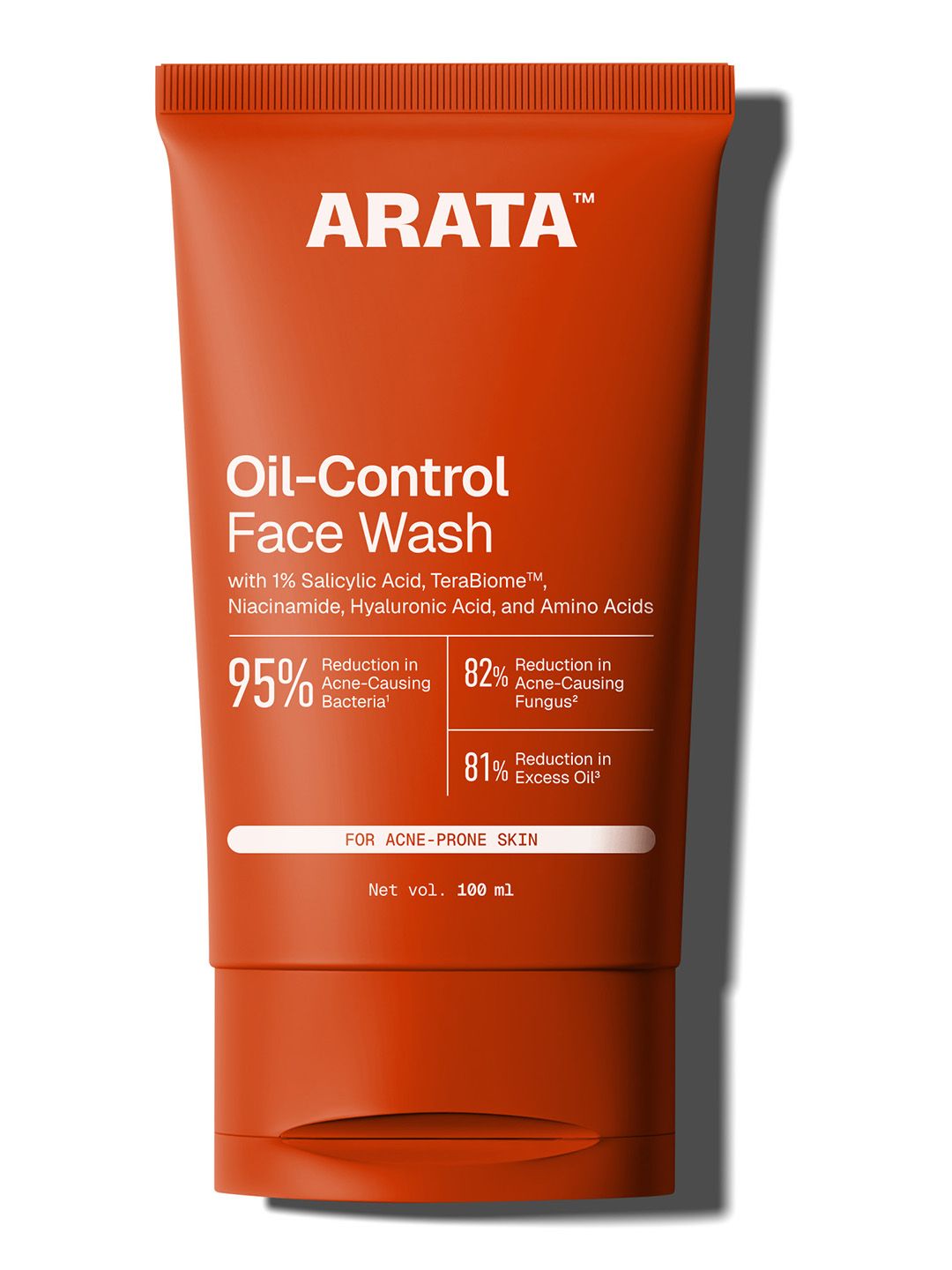 ARATA Menthol Ice Burst Face Wash With 1% Salicylic Acid Treats Acne & Pimples - 100 ml