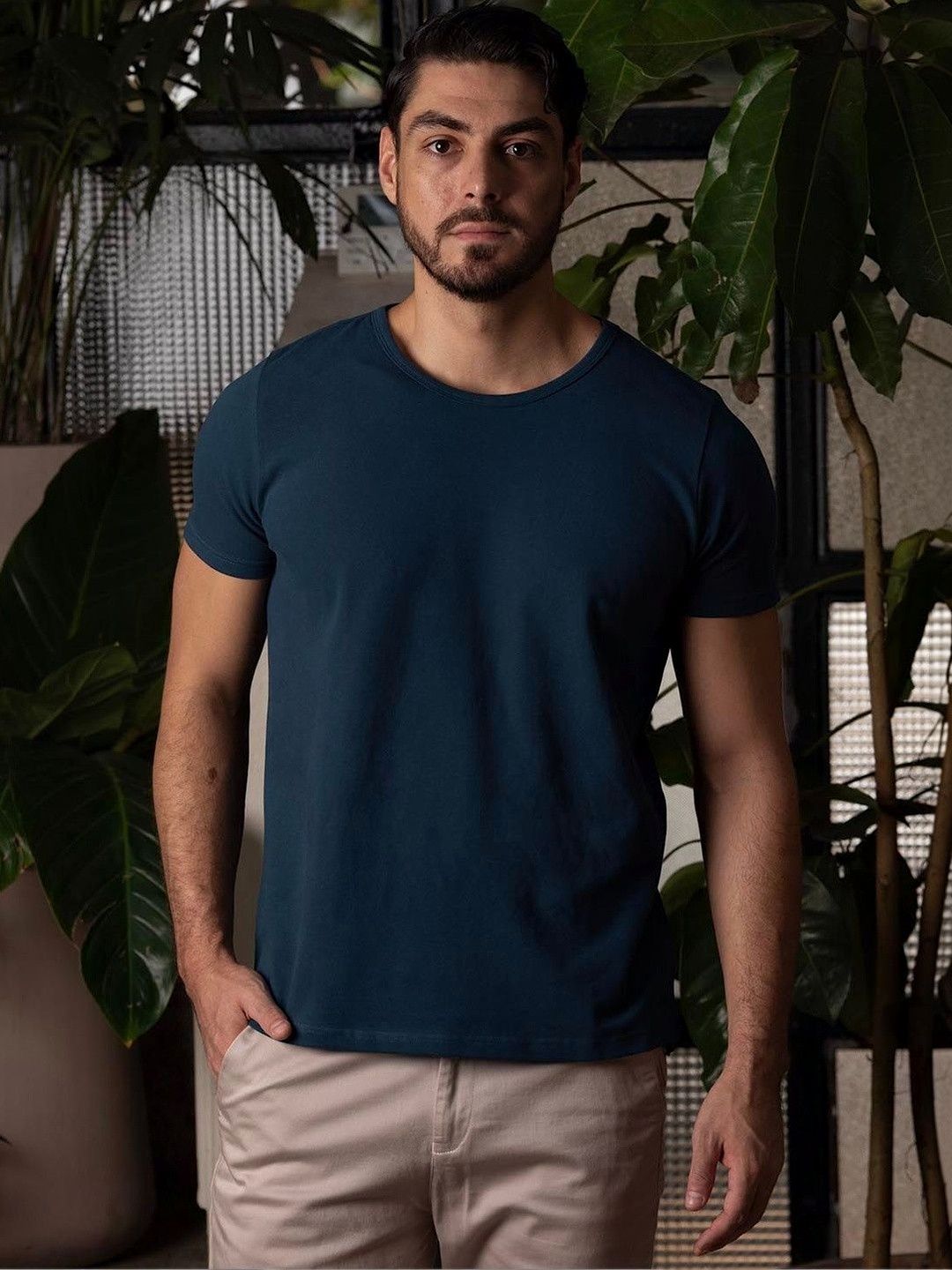 ARISTOBRAT Men Pique T-shirt in Titan Blue