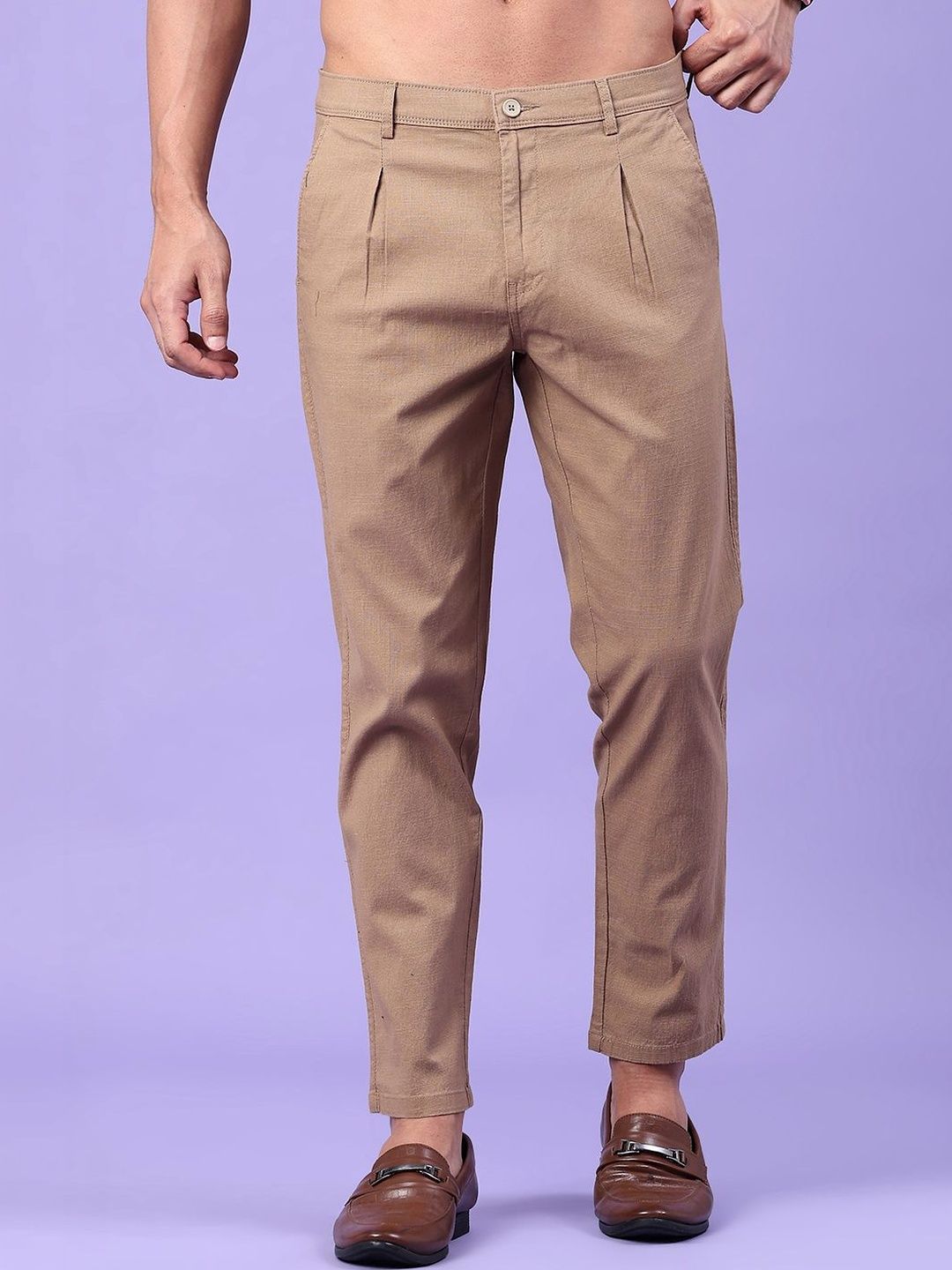 LIMEROAD Men Pleated Trousers