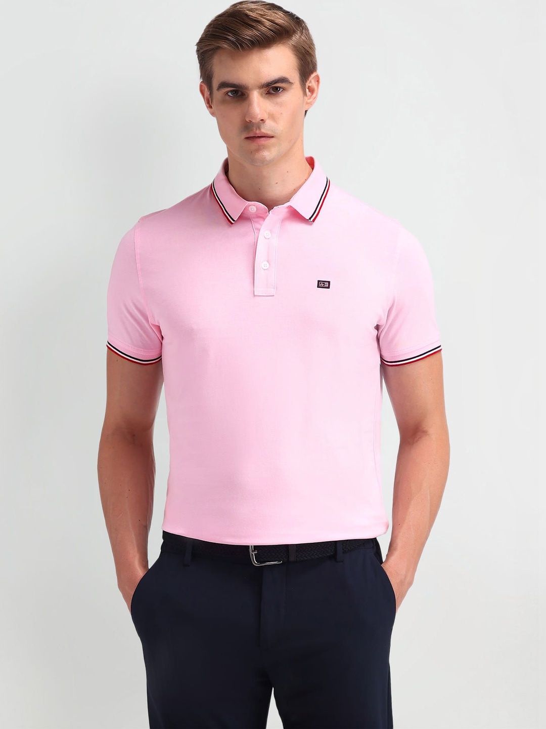 Arrow Sport Men Brand Logo Polo Collar Pockets T-shirt