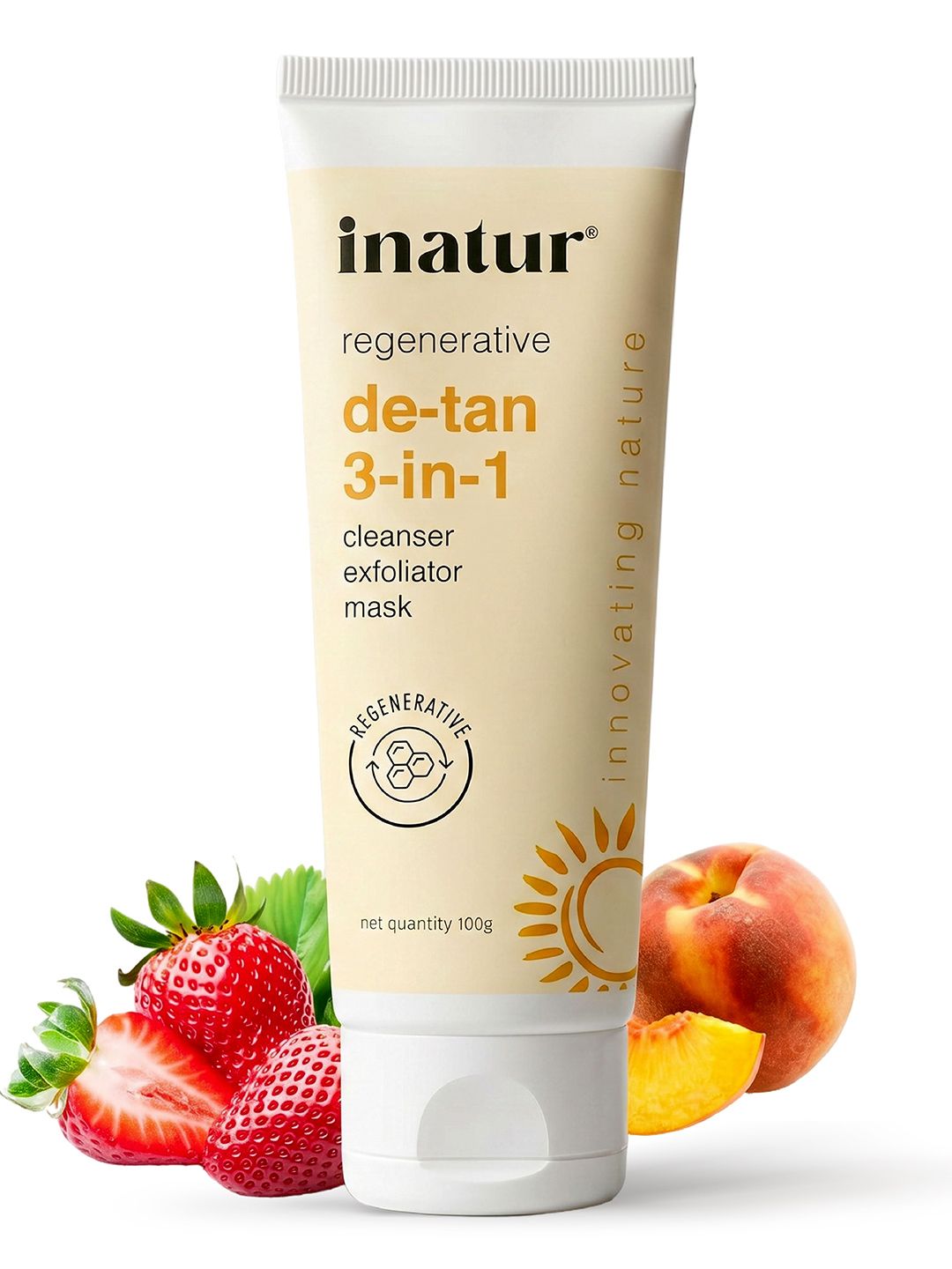 Inatur De-Tan 3-In-1 Cleanser Exfoliator Mask - 100 g