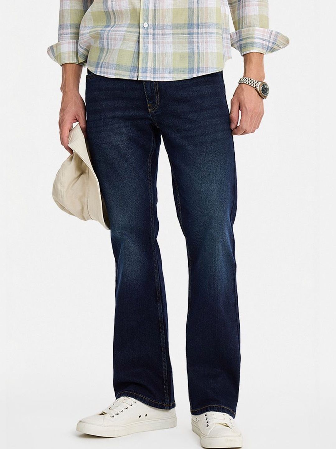 Snitch Indigo Mid-Rise Bootcut Jeans