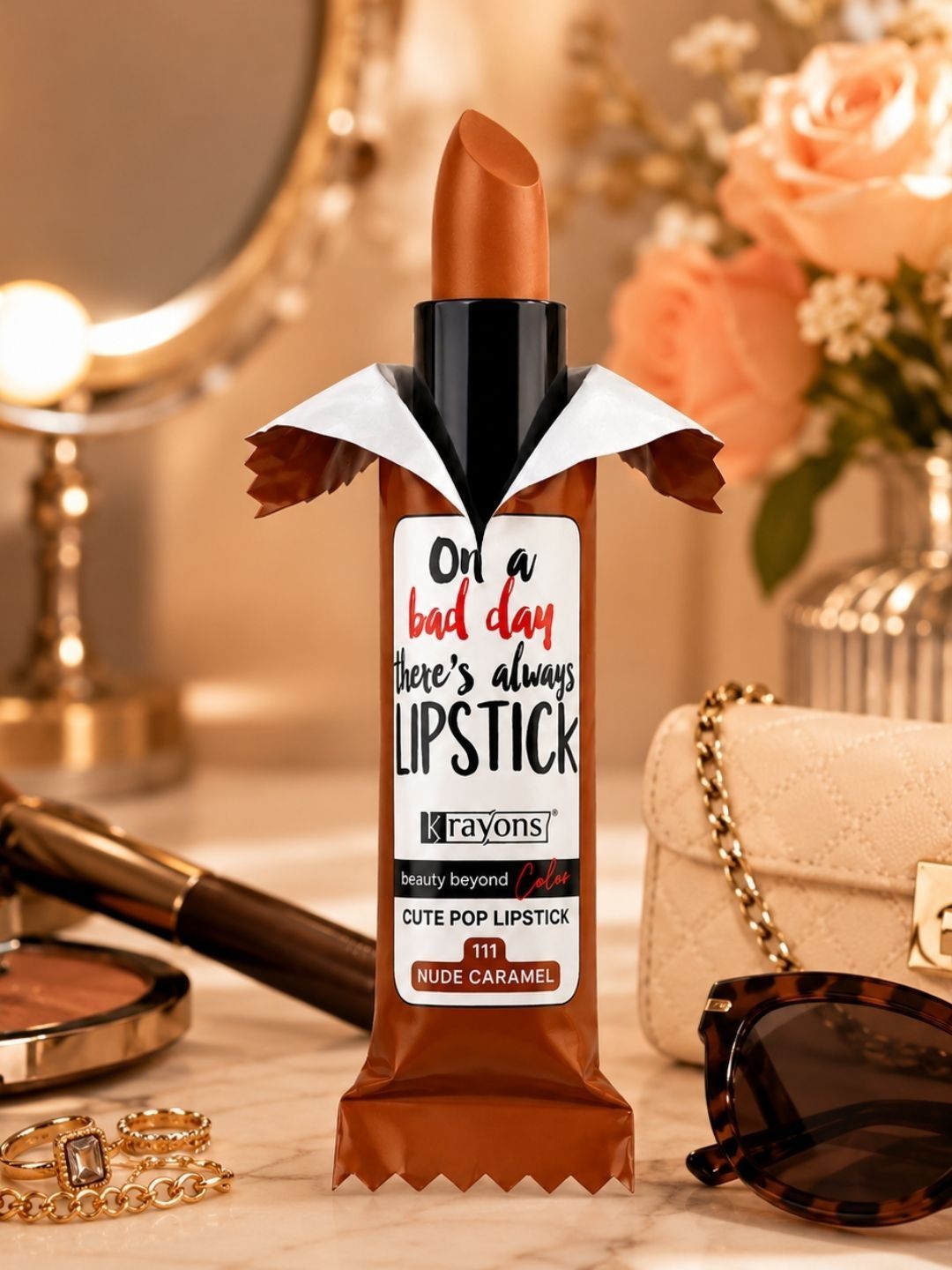 krayons Cute Pop Matte Lipstick - Nude Caramel 111 - 3.5 g