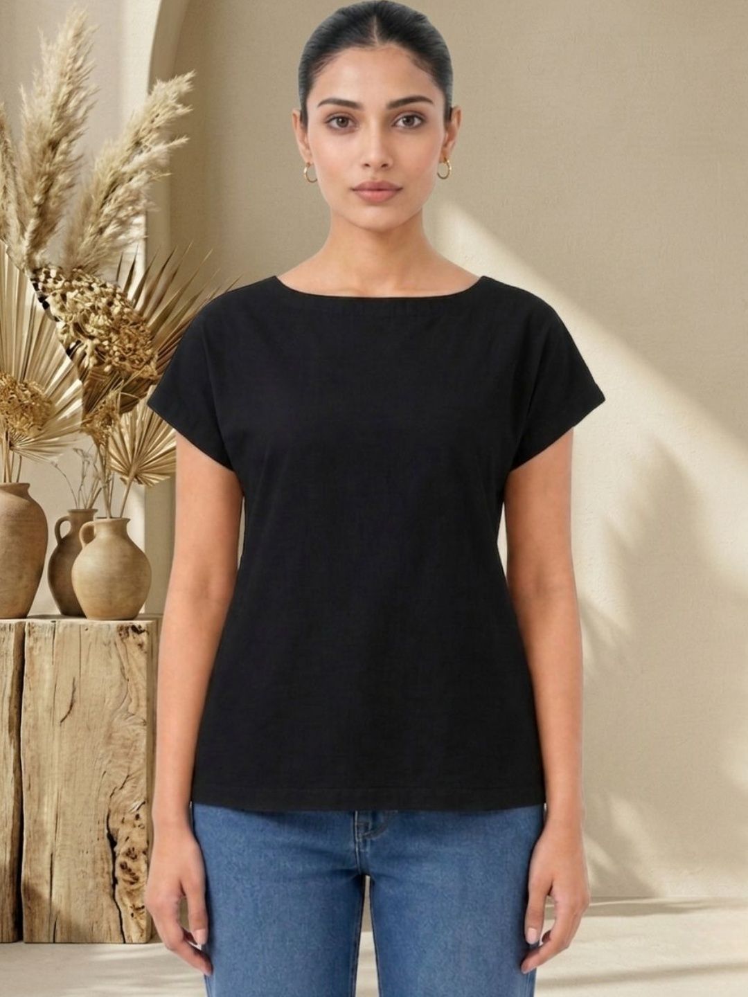 Thevasa Boat Neck Kurti