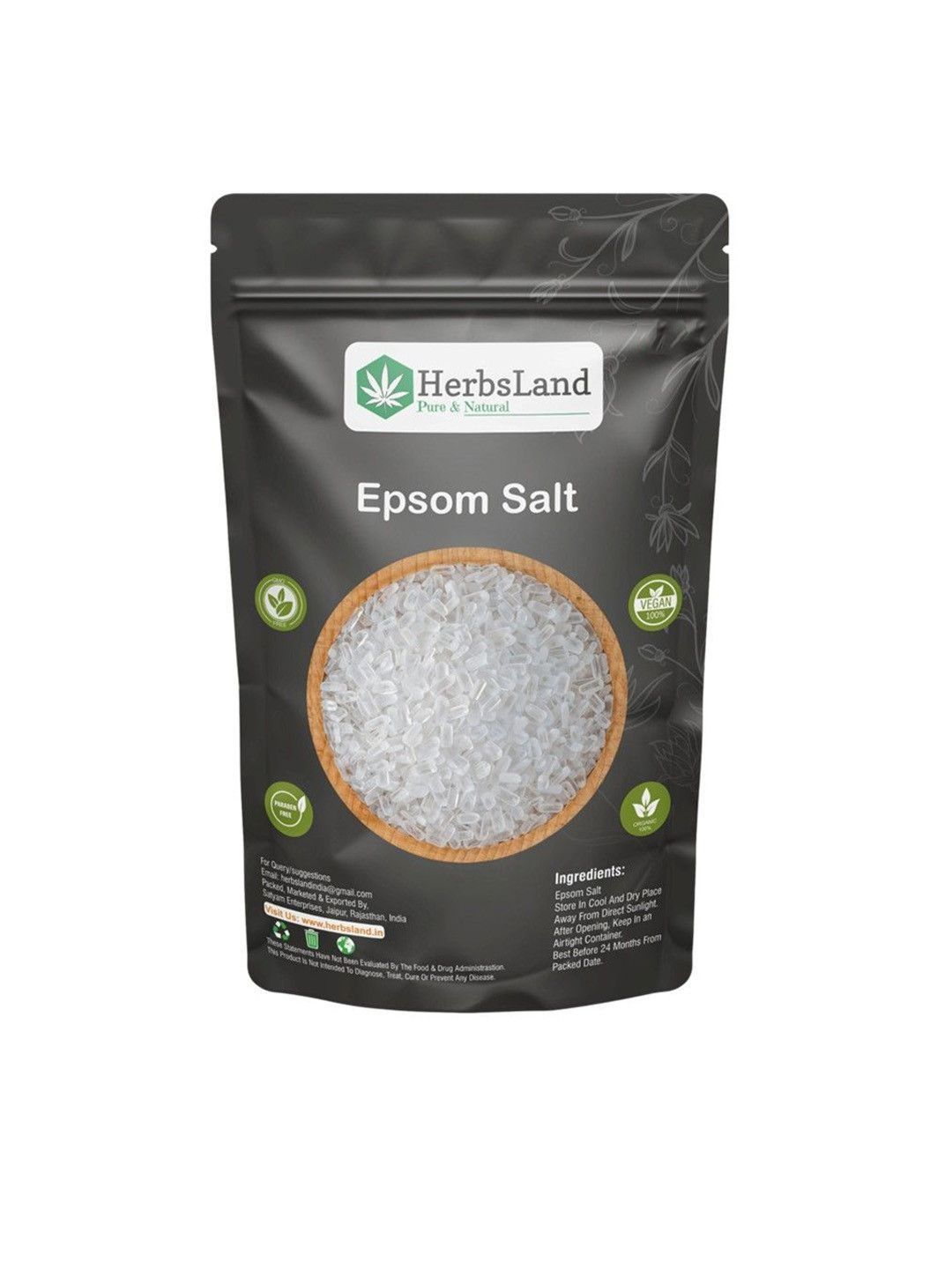 HerbsLand Epsom Salt For Foot Pain & Swelling - 400 g