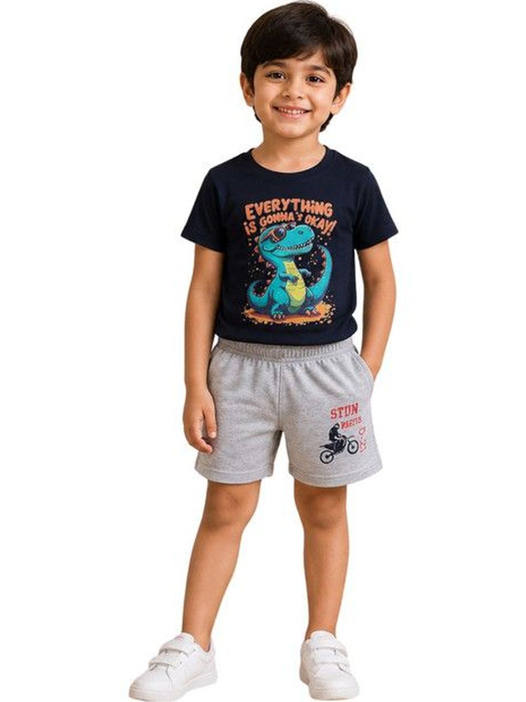 Surfbae Boys Printed T-shirt with Shorts