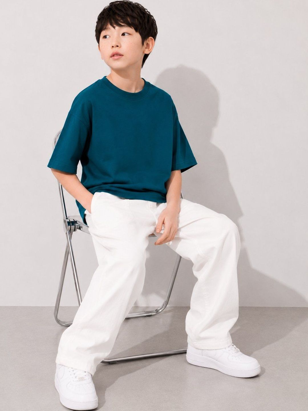 PockMAN Boys Drop-Shoulder Sleeves Pure Cotton Bio Finish T-shirt