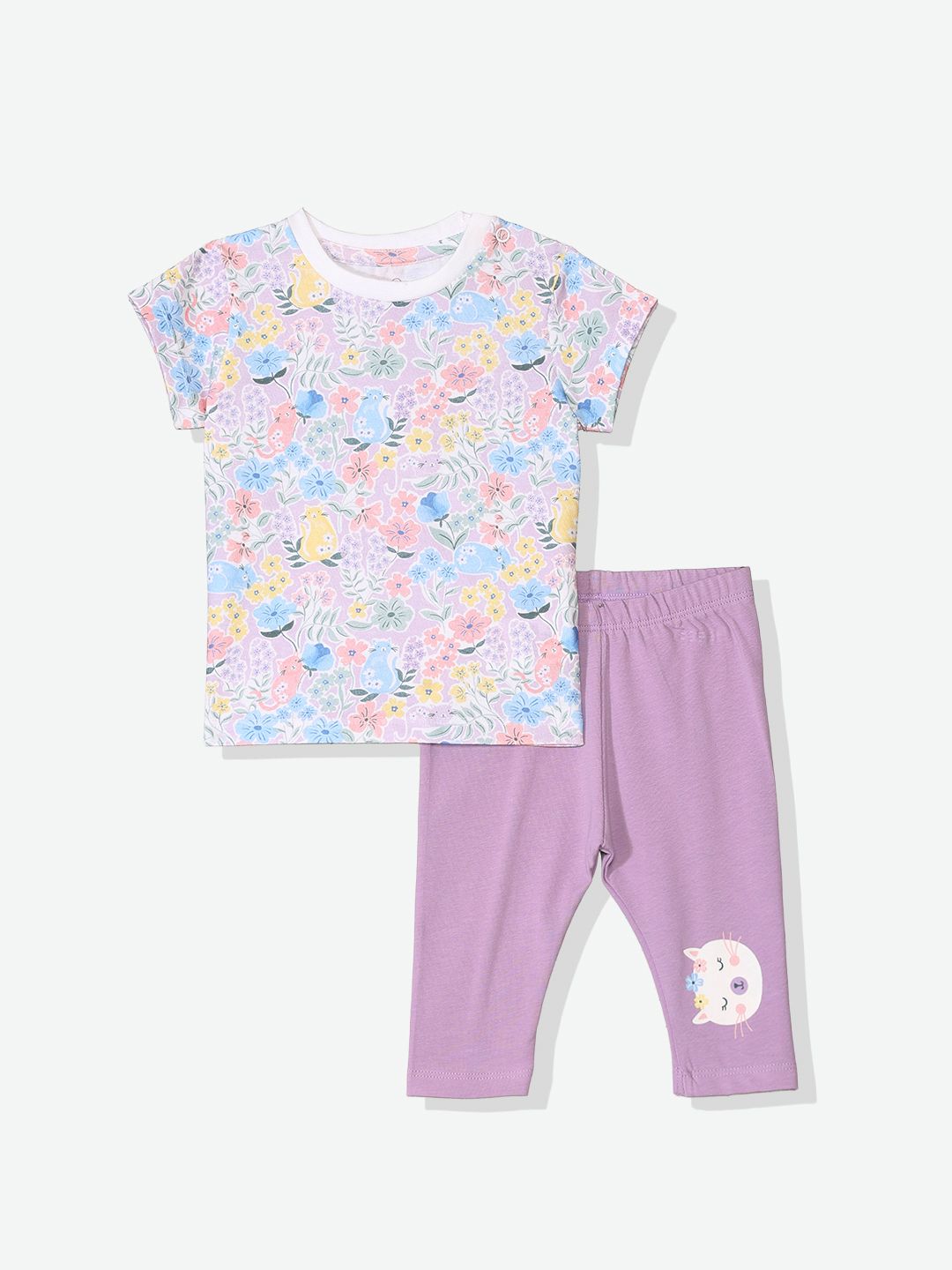 mothercare Girls Printed T-shirt with Leggings