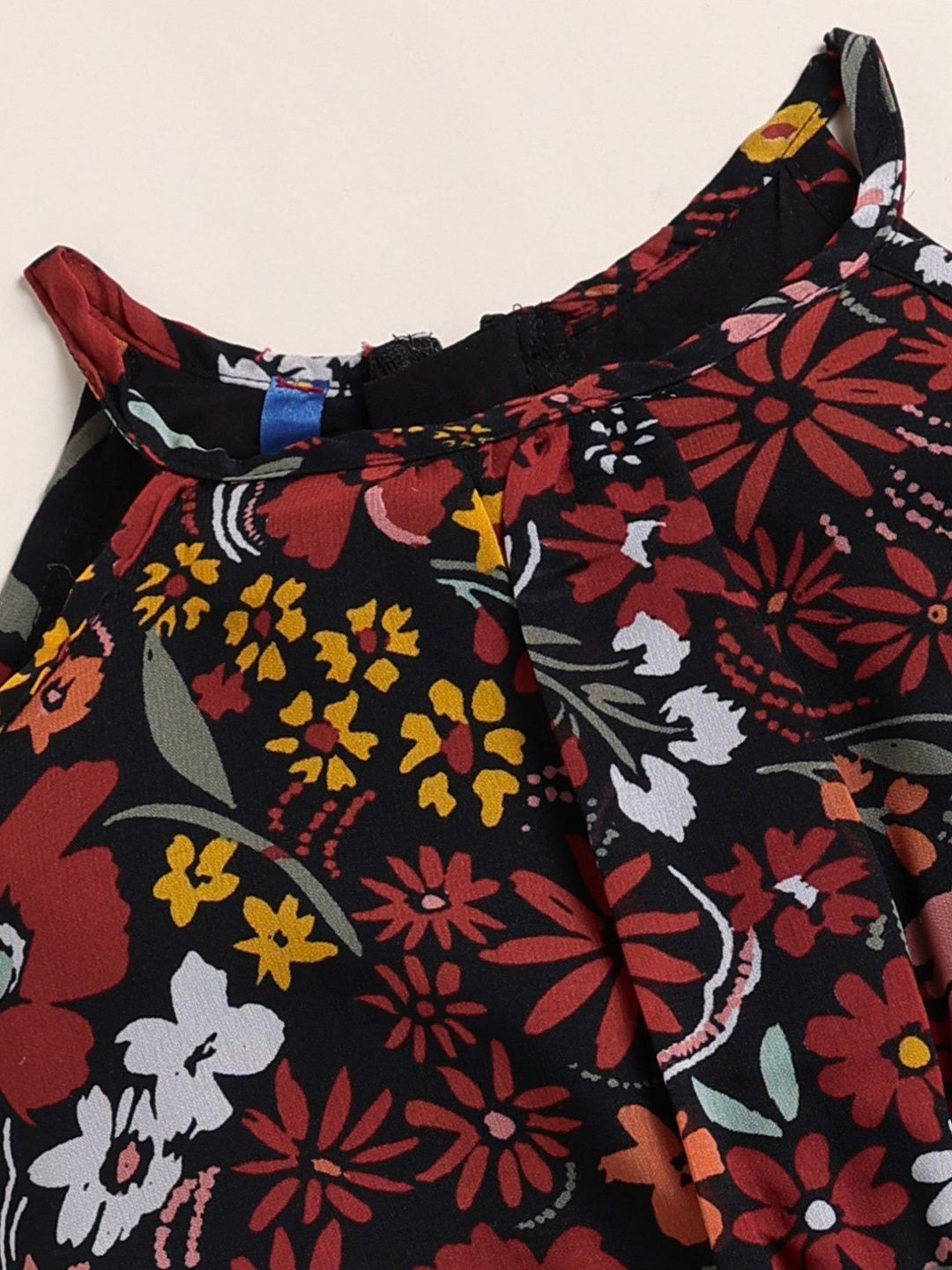 Girls Halter Neck Printed Basic Jumpsuit 6
