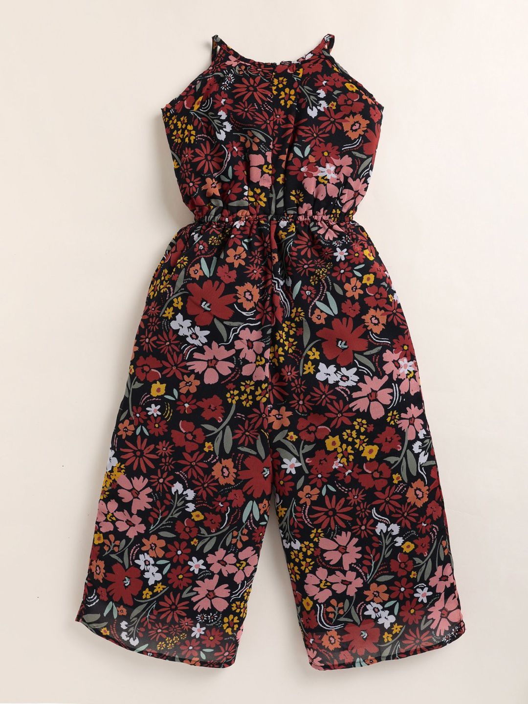 Girls Halter Neck Printed Basic Jumpsuit 5