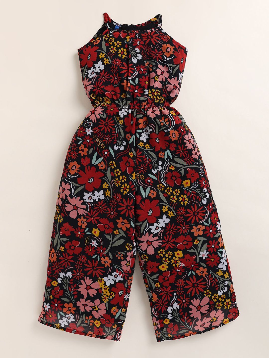 Girls Halter Neck Printed Basic Jumpsuit 4