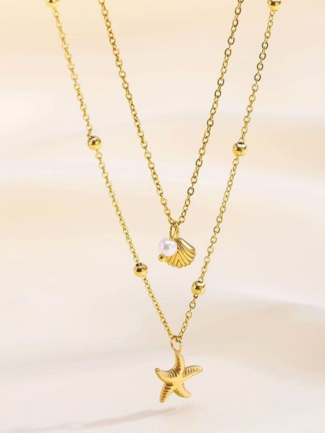 MYKI Gold-Plated Stainless Steel Layered Necklace