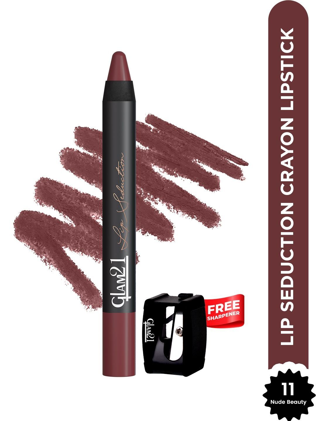 GLAM21 Lip Seduction Crayon Lipstick - Nude Beauty 11-3.6 g