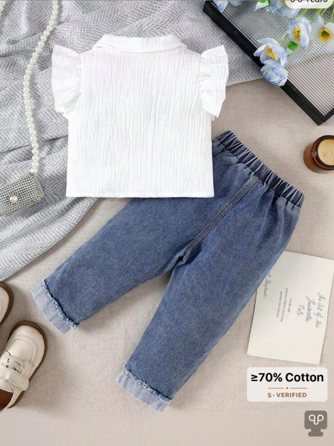 Girls Shirt Collar Shirt With Trousers 2