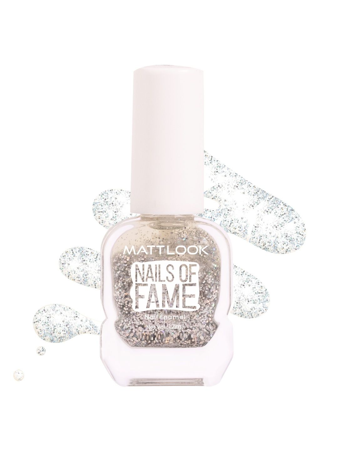 MATTLOOK Nails Of Fame Long Lasting Nail Polish- 12 ml - Multi Glitzz 70