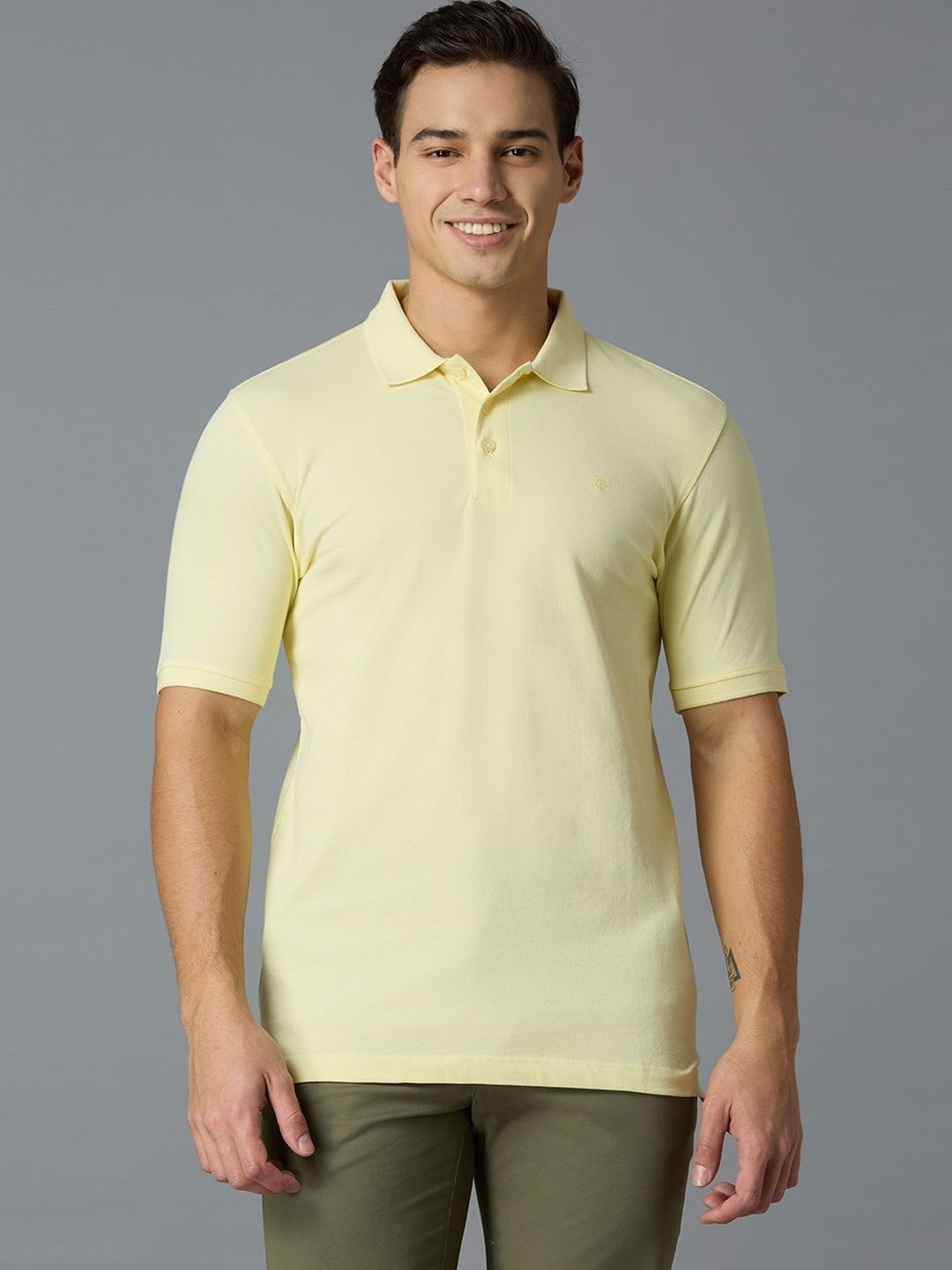 Reid & Taylor Men Polo Collar Slim Fit T-shirt