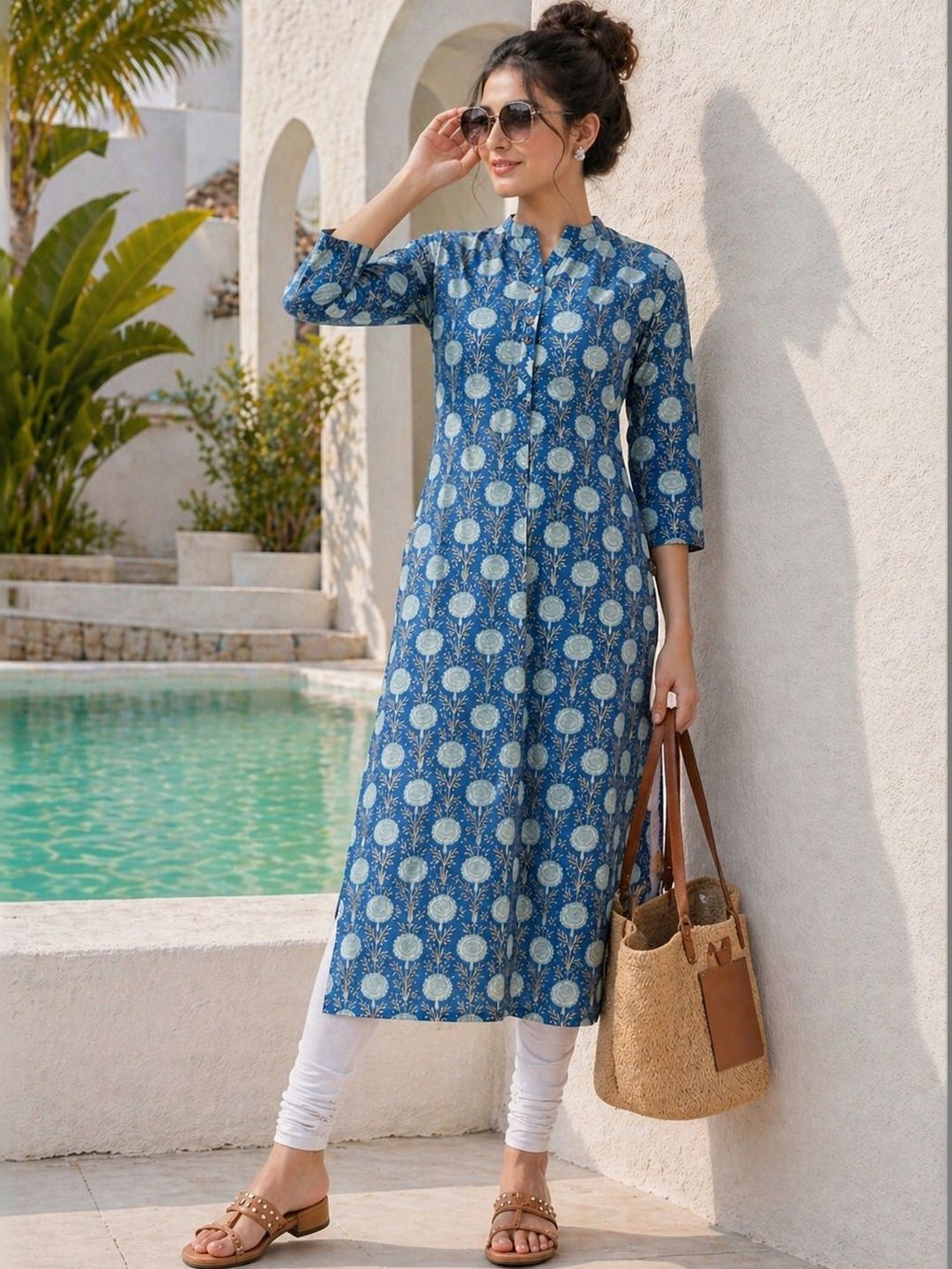 VASTROOP Women Floral Printed Indie Florals Kurta