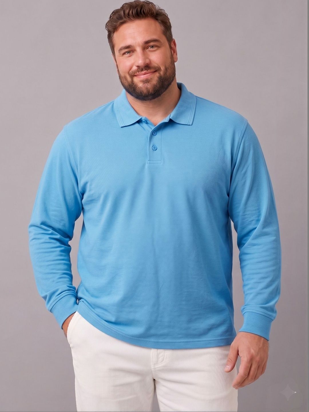 The Roadster Lifestyle Co Pure Cotton Polo Collar Oversized Tshirt
