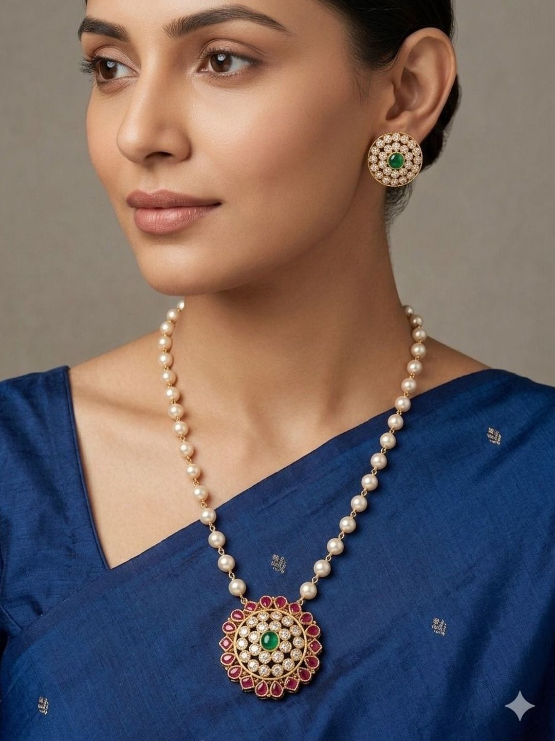 Vedh Jewels Brass Gold-Plated Antique Necklace