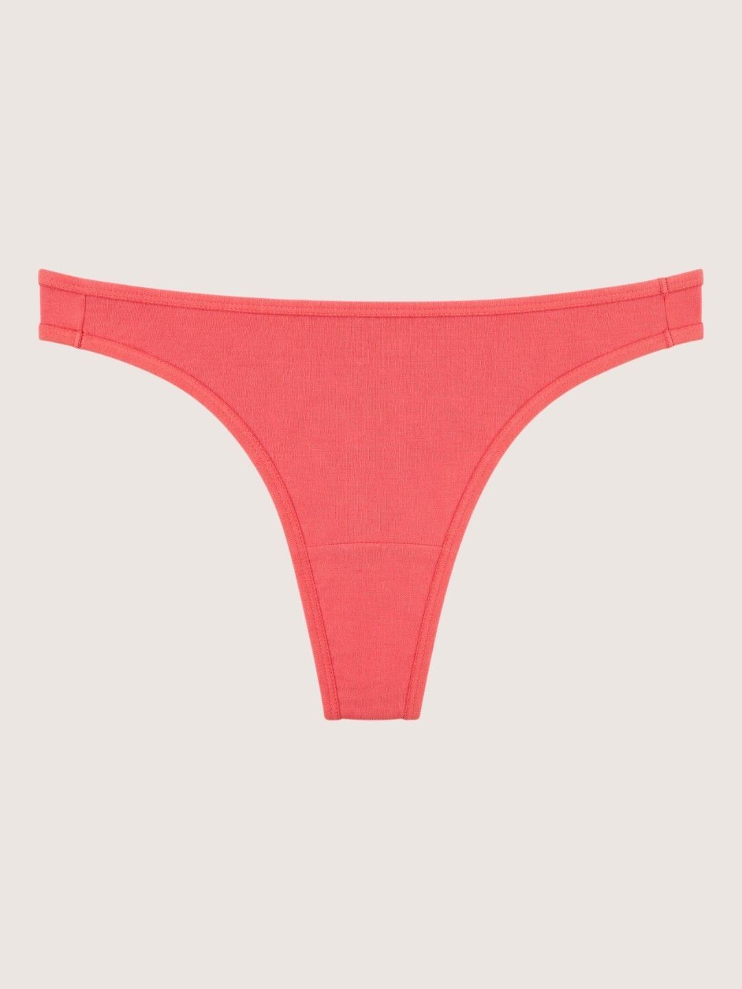 HERE&NOW Womens Brazilian Cotton Spandex Solid High Rise Thongs