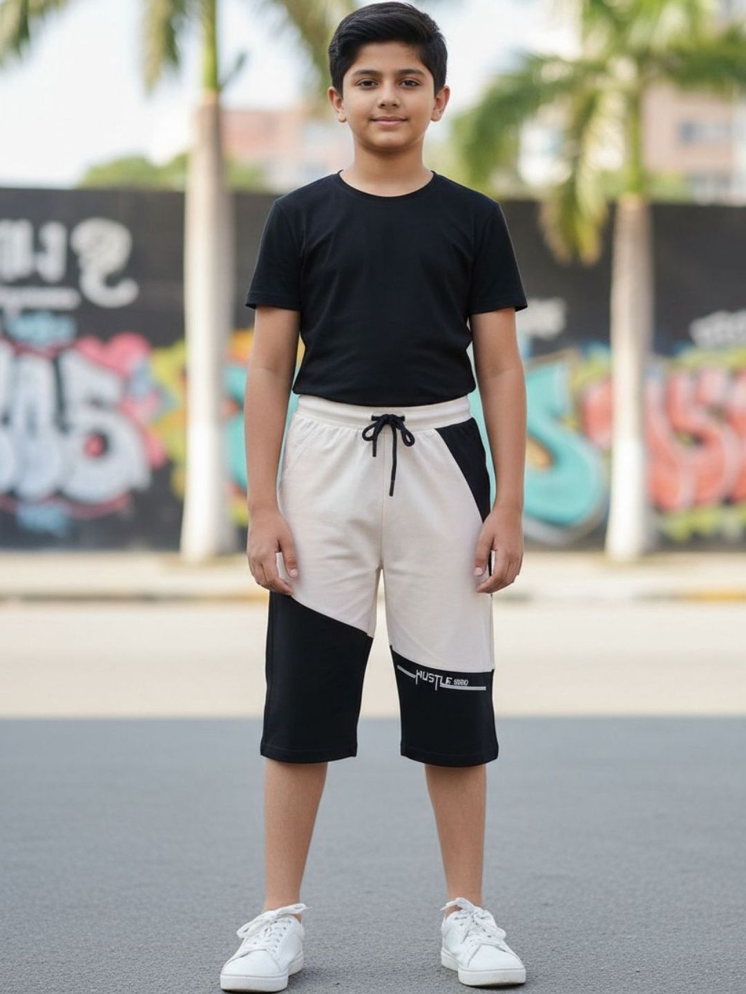 V-Mart Boys Colourblocked Technology Shorts