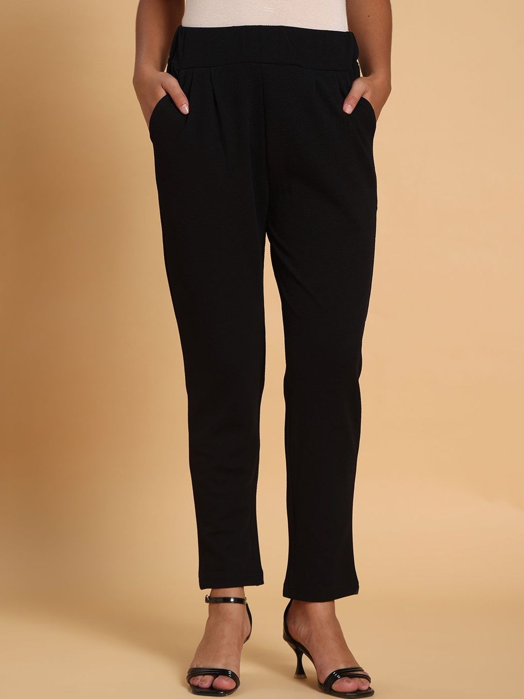 Frolic Rolic Pleated Polyester Ankle Length Trouser
