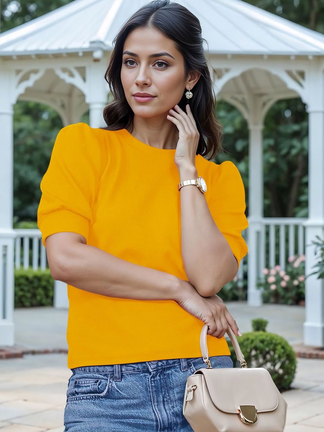 Navyankaa Puff Sleeve Top