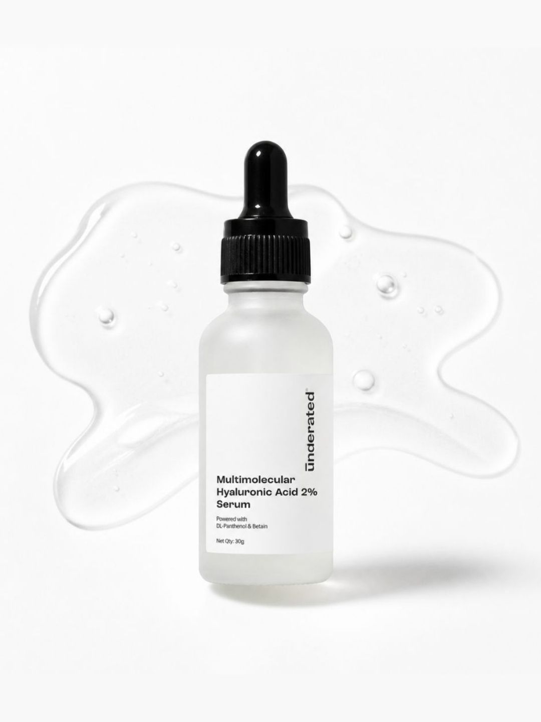 Underated Hyaluronic Acid 2% Face Serum Deep Hydration Plumping Dehydrated Skin 30g