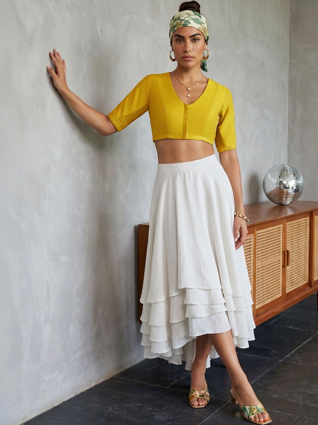 Aanyor Silk Solid Saree Blouse