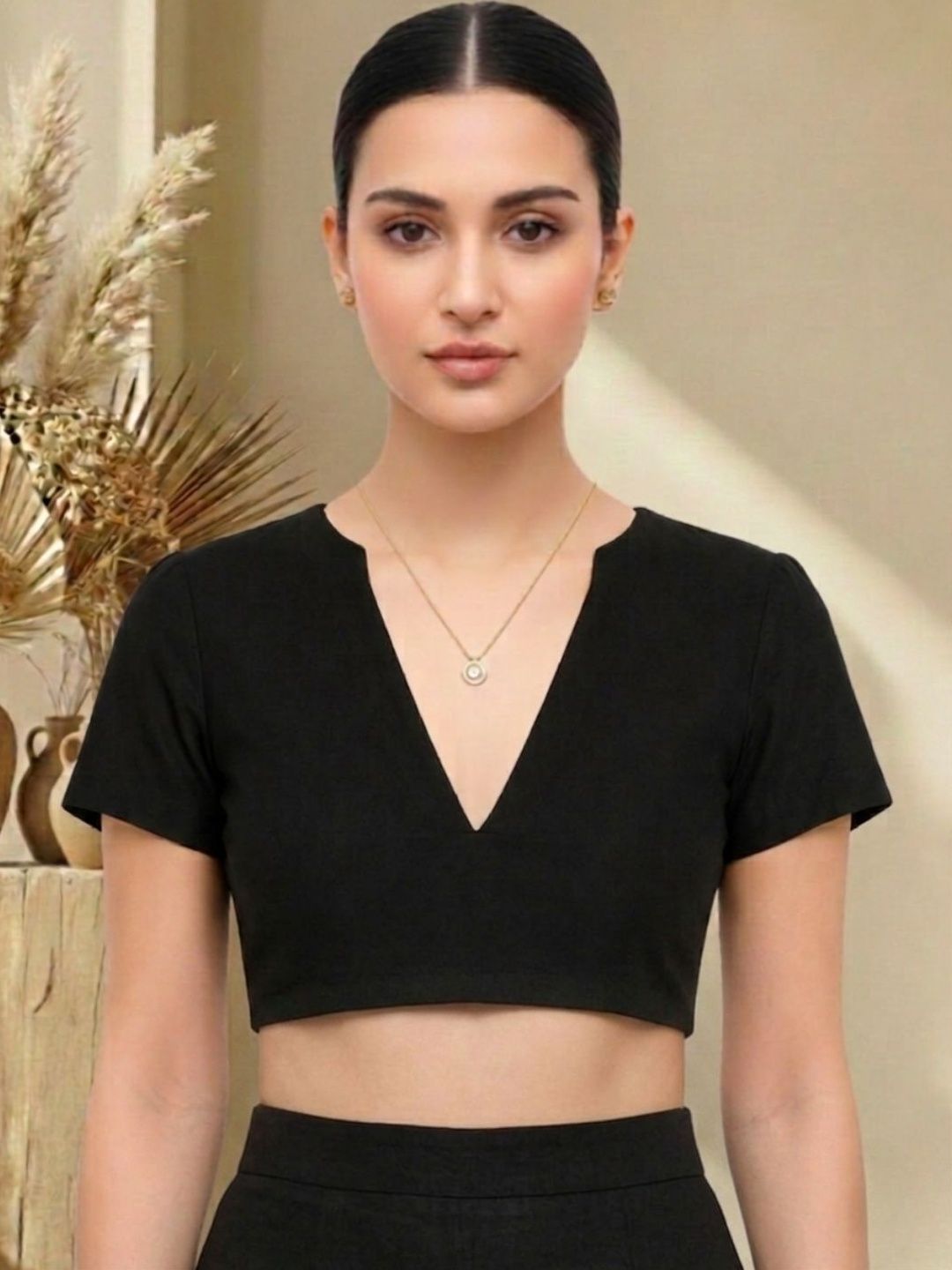 Thevasa Solid Saree Blouse