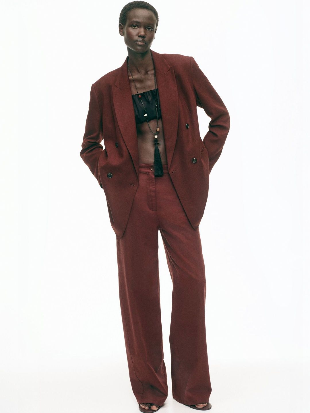 H&M Linen-Blend Trousers