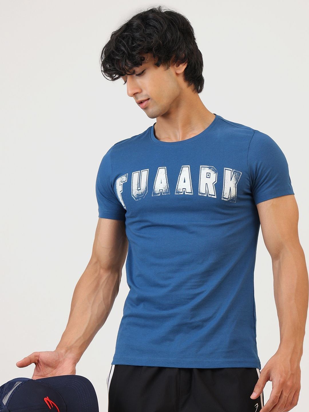 FUAARK Men Staple Slim Fit Cotton T-Shirt
