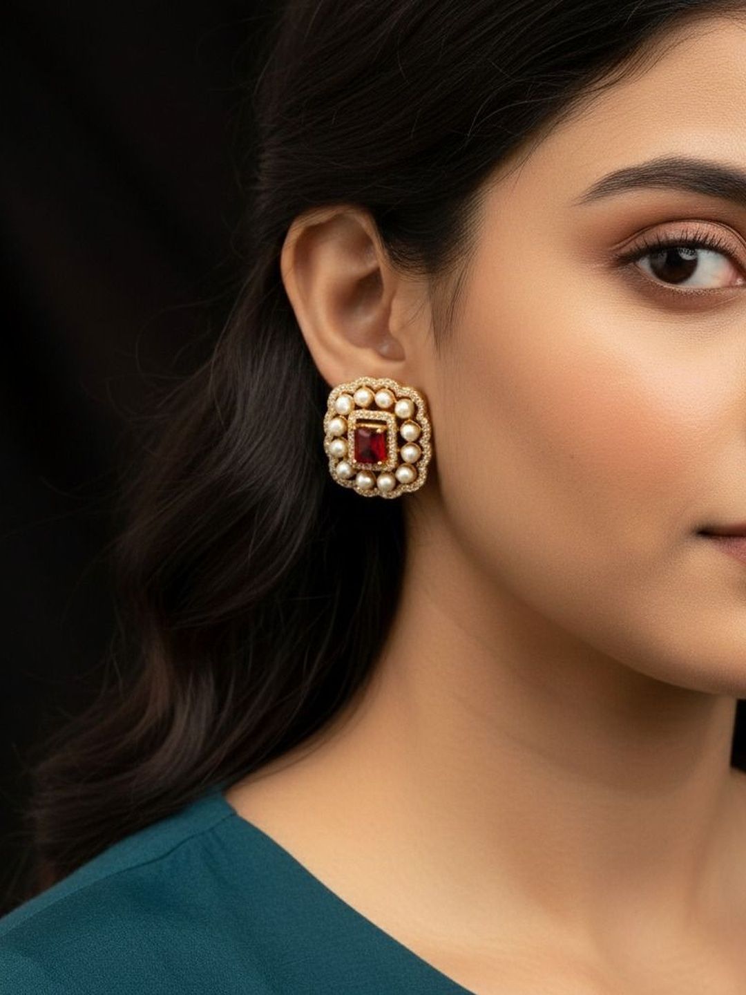 Vedh Jewels Square Studs Earrings