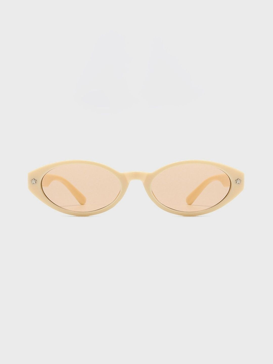 LULU & SKY Women Orange Lens & Yellow Oval Sunglasses with