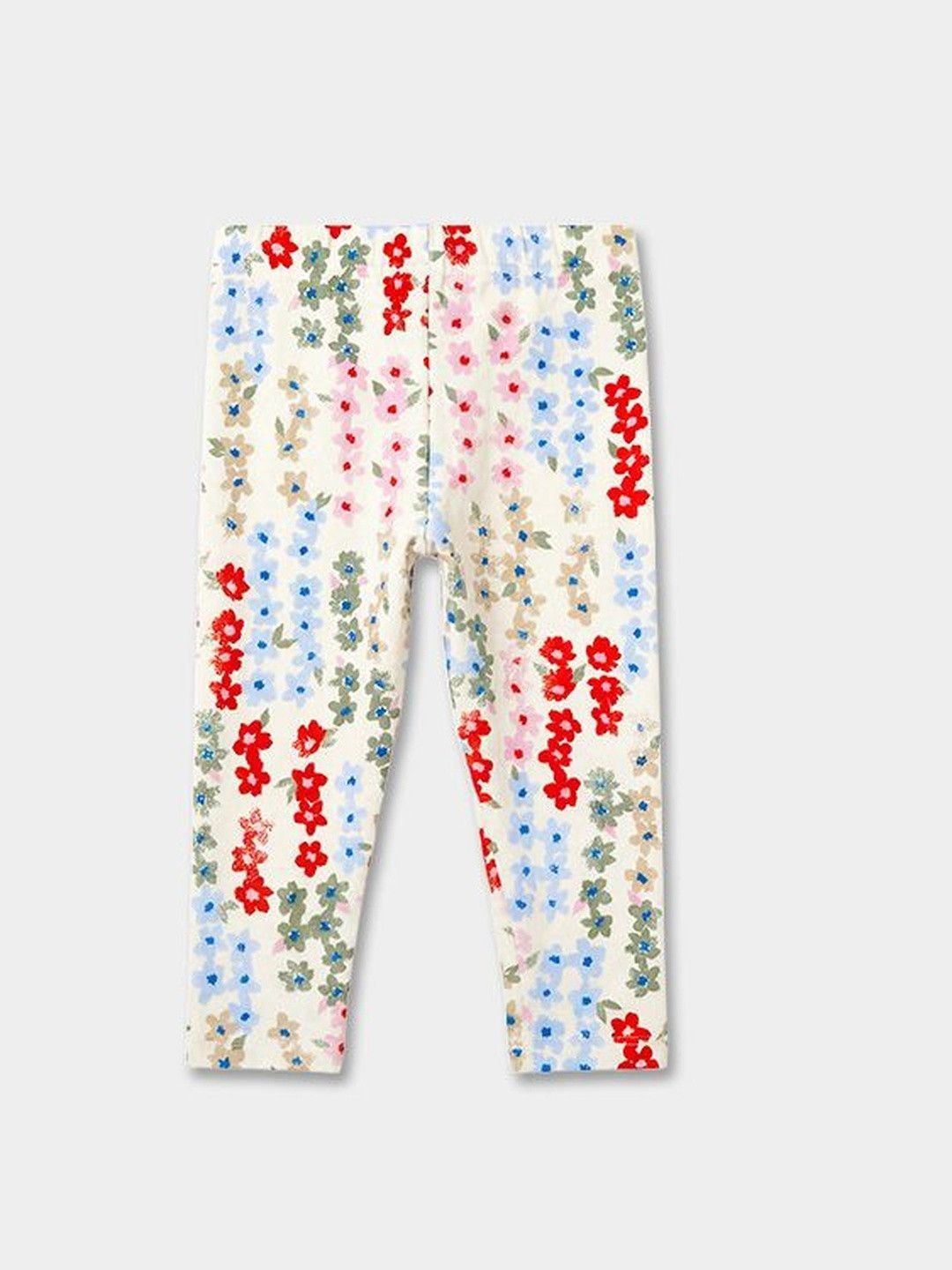 Girls Pack of 3 Organic Cotton Blend Printed Ankle Length Leggings