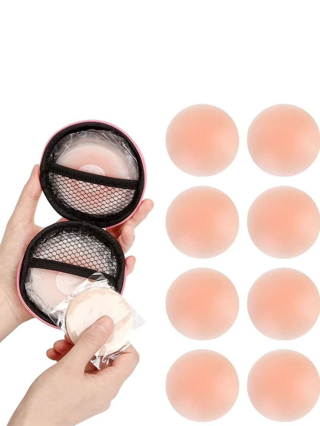 Dclub Women Silicone Adhesive Reusable Sticky Nipple Covers Pasties