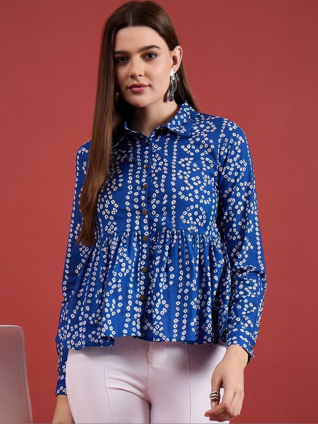 Anouk Rustic Geometric Ethnic Top