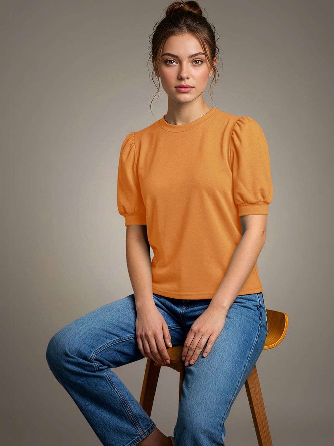 Navyankaa Puff Sleeve Top