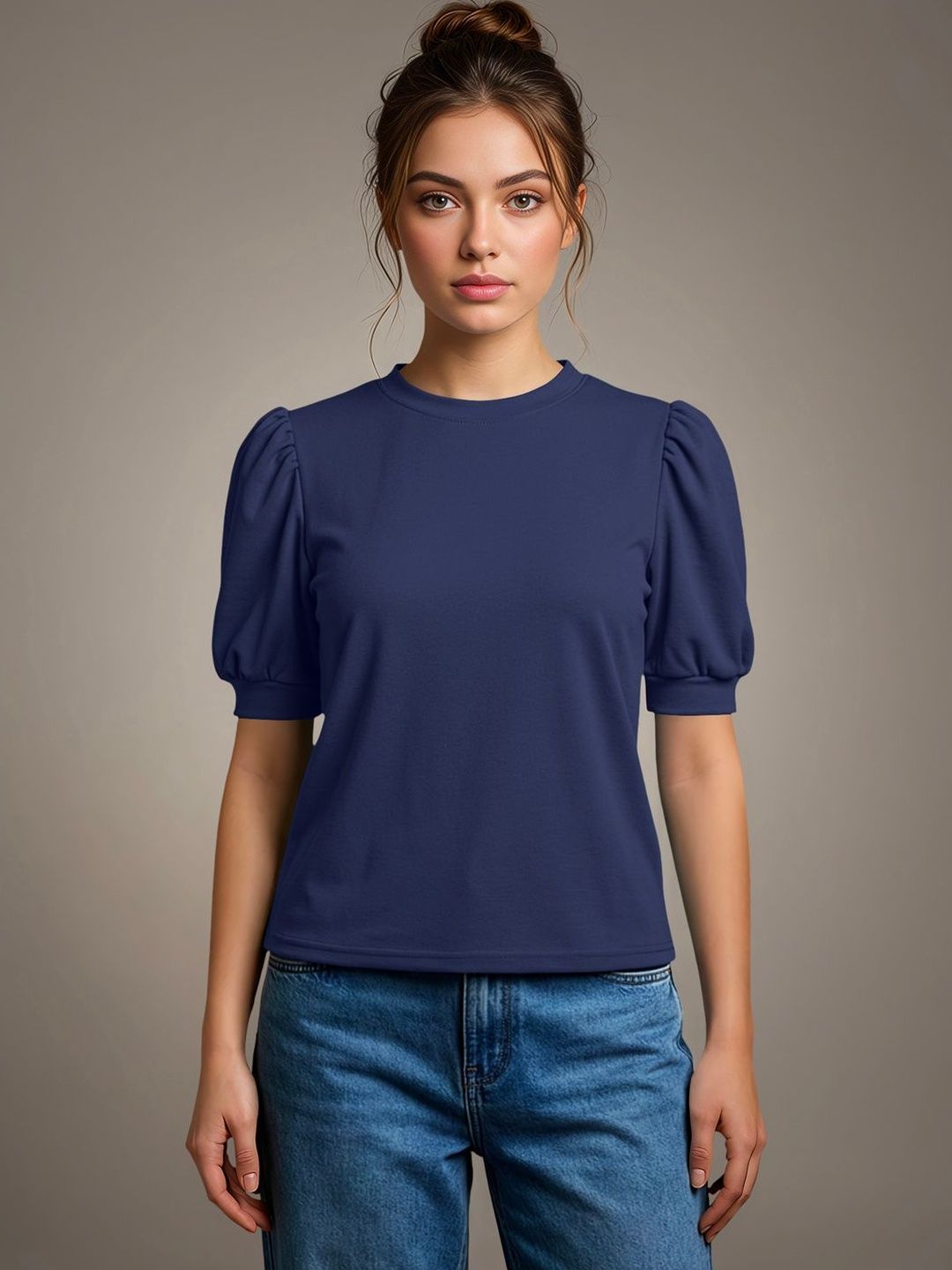 Navyankaa Puff Sleeve Top