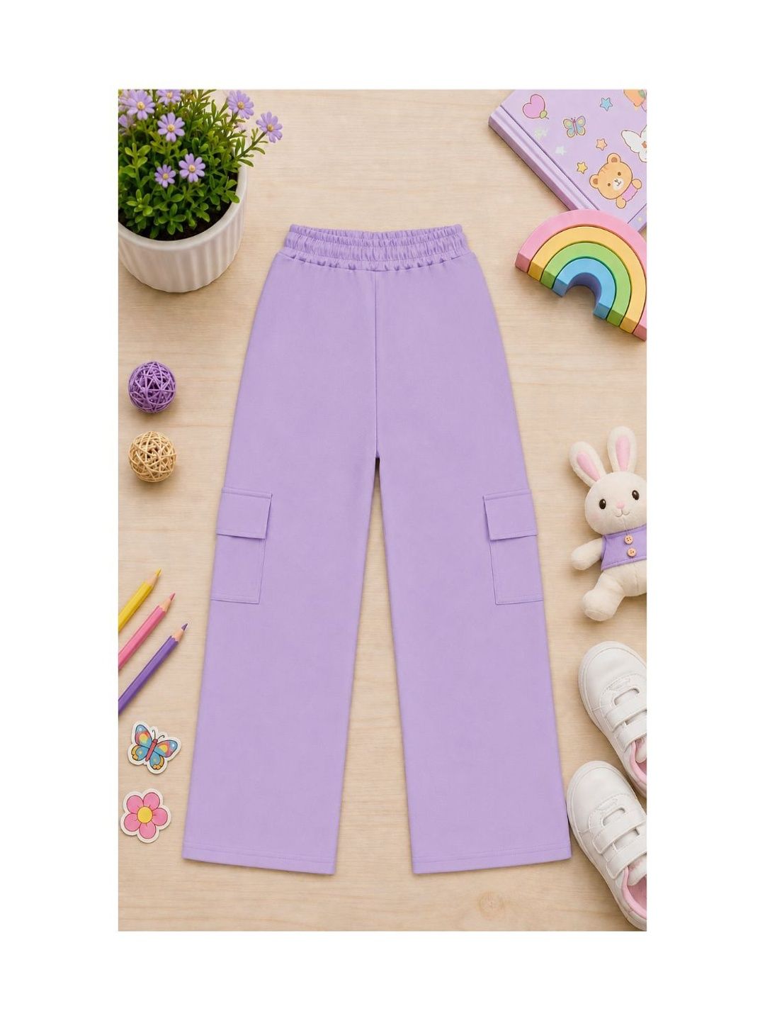 AMNOUR Girls Regular Fit Cargos