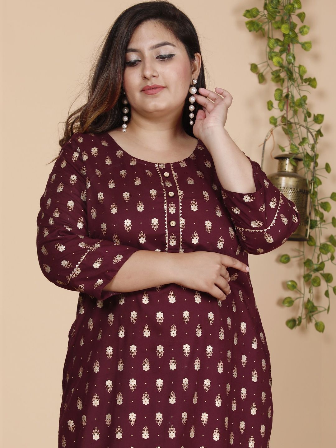 MEHKFAB Ethnic Motifs Printed Kurti