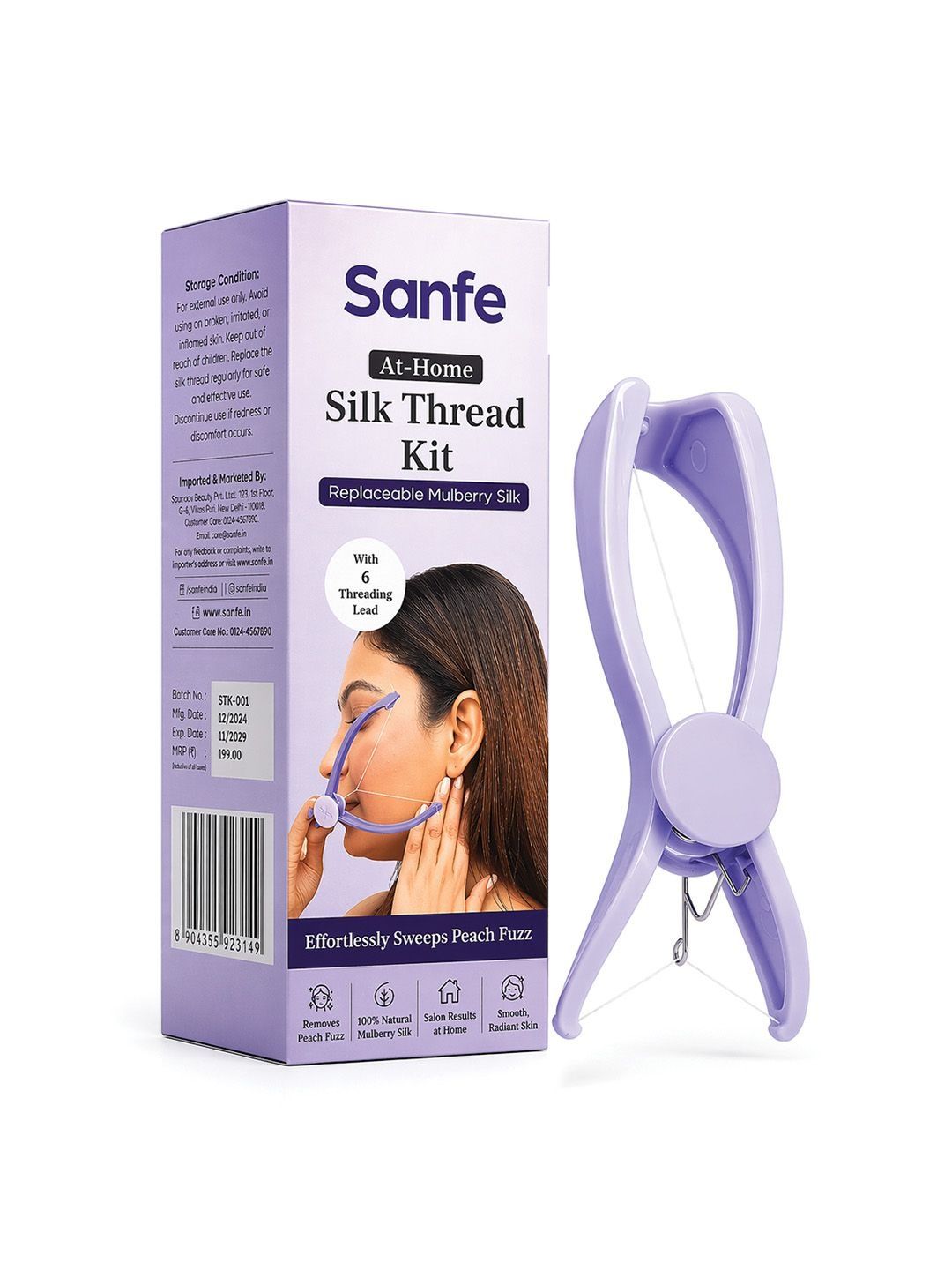 SanfeFacial Hair Remover Silk Thread Kit