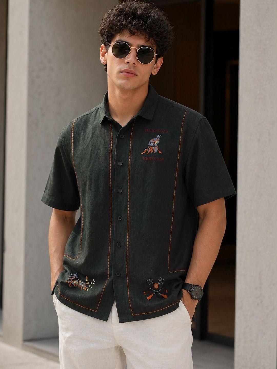 HAMPTONS Men Printed Casual Shirt