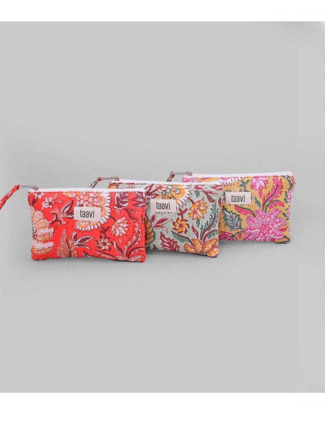 Taavi Floral Printed Handheld Bag with Quilted