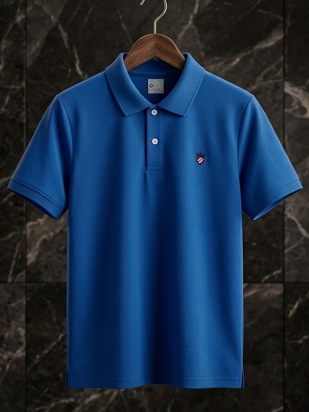 RELANE Men Brand Logo Polo Collar Regular Fit T-shirt