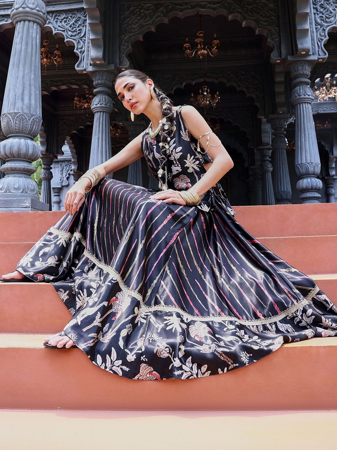 Printed Ready to Wear Lehenga & 6